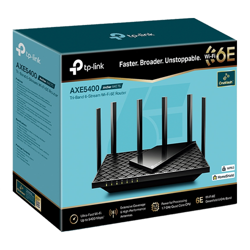 Router Wireless TP-Link Archer AXE75 AX5400 Wi-Fi 6E Tri-Band Gigabit Tehnologie OneMesh™ ArcherAXE75