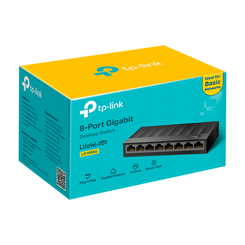 Switch LiteWave LS1008G, 8 x RJ45 Gigabit, Unmanaged – TP-Link LS1008G