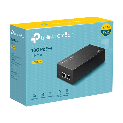 Injector Hi-PoE, 2 x RJ45 10G, 90W – TP-Link Omada POE380S