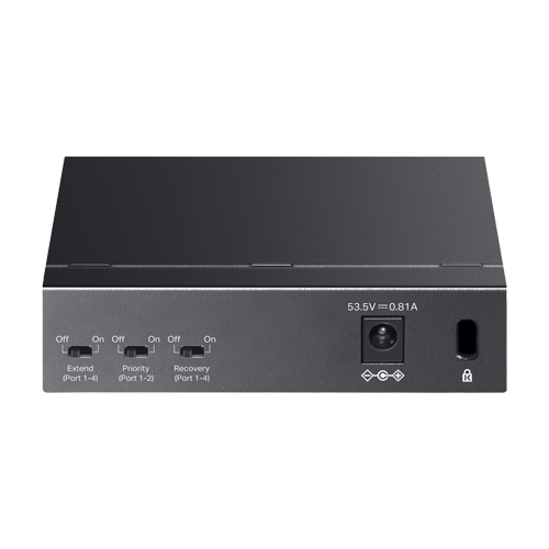 Switch 4 x RJ45 10/100 Mbps PoE, 1 x RJ45 10/100 Mbps, Buget PoE 41W, Unmanaged – TP-Link TL-SF1005LP
