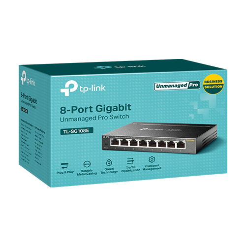 Switch L2, 8 x RJ45 1G, Easy Smart Management – TP-Link TL-SG108E