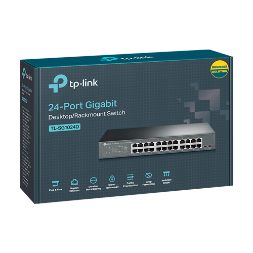 Switch L2, 24 x RJ45 1G, Unmanaged – TP-Link TL-SG1024D