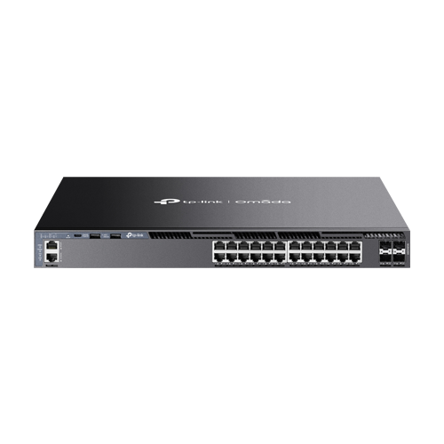 Switch L3, 24 x RJ45 1G, 4 x SFP+ 10G, 2 x USB, Sursa redundanta 1+1, Management – TP-Link Omada SG6428X