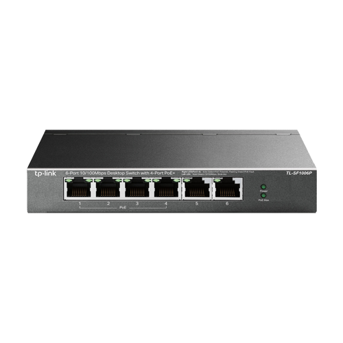 Switch 4 x RJ45 10/100 Mbps PoE, 2 x RJ45 10/100 Mbps, Buget PoE 67W, Unmanaged – TP-Link TL-SF1006P