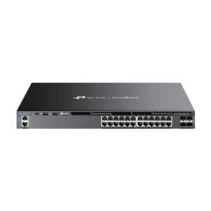 Switch L3, 24 x RJ45 1G PoE, 4 x SFP+ 10G, 2 x surse, Management, 1U – TP-Link Omada SG6428XHP