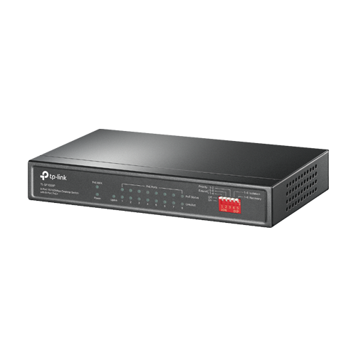 Switch 8 x RJ45 10/100 Mbps PoE, 1 x RJ45 10/100 Mbps, Buget PoE 65W, Unmanaged – TP-Link TL-SF1009P