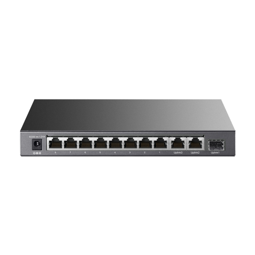 Switch 8 x RJ45 10/100 Mbps PoE, 2 x RJ45 1G, 1 x SFP 1G, Buget PoE 65W, Unmanaged – TP-Link TL-SL1311P