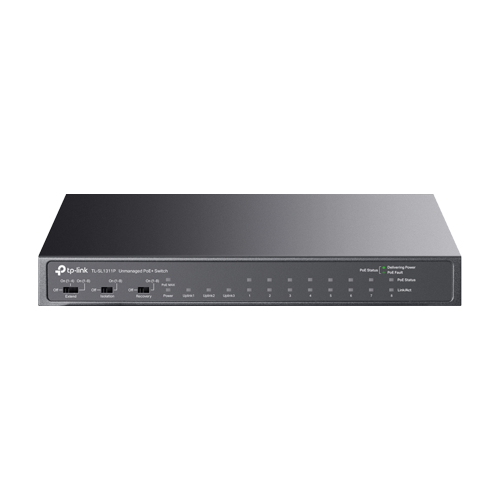 Switch 8 x RJ45 10/100 Mbps PoE, 2 x RJ45 1G, 1 x SFP 1G, Buget PoE 65W, Unmanaged – TP-Link TL-SL1311P