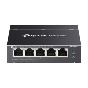 Switch 4 x RJ45 1G PoE, 1 x RJ45 1G, Buget PoE 65W, Unmanaged – TP-Link Omada DS105GP
