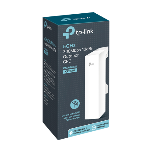 Access Point Bridge, Wi-Fi 4, 5GHz, 13 dBi, 15 km, 1 x RJ45 10/100 Mbps, PoE pasiv – TP-Link CPE510