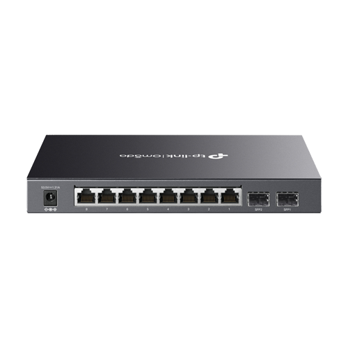 Switch L2+, 8 x RJ45 1G PoE, 2 x SFP 1G, Buget PoE 61W, Management – TP-Link Omada SG2210P