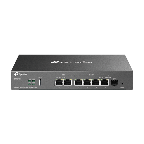 Router VPN, 2 x RJ45 2.5G, 1 x SFP Gigabit, 4 x RJ45 Gigabit, 1 x USB, 1U – TP-Link Omada ER707-M2