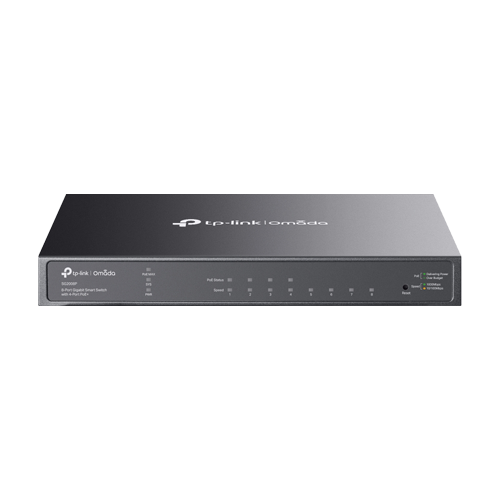 Switch L2+, 4 x RJ45 1G PoE, 4 x RJ45 1G, Buget PoE 62W, Management – TP-Link Omada SG2008P
