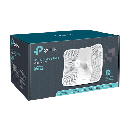 Bridge wireless, Wi-Fi 4, 5GHz, 23 dBi, 30 km, 1 x RJ45 10/100 Mbps, PoE pasiv – TP-Link CPE610