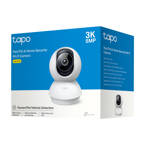 Camera IP Smart Wi-Fi, 3K 5MP, Pan&Tilt, Audio bidirectional, Alarma – TP-Link Tapo TapoC230