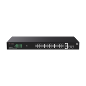 Switch 24 x RJ45 Gigabit PoE, 2 x RJ45 Gigabit, 2 x SFP Gigabit, Management, 1U – IP-COM G2228P-24-410W