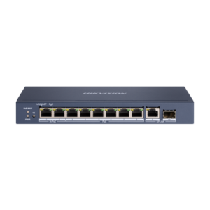 Switch 8 porturi Hi-PoE, 1 x RJ45 Gigabit Uplink, 1 x SFP Gigabit – HIKVISION DS-3E0510HP-E