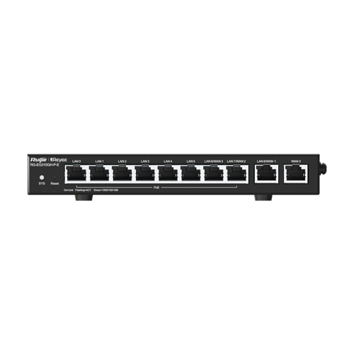 Router 8 x RJ45 1G PoE, 2 x RJ45 1G, Buget PoE 110W, Multi-WAN, Cloud Management – Ruijie RG-EG310GH-P-E