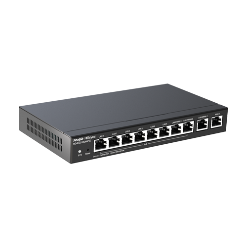 Router 8 x RJ45 1G PoE, 2 x RJ45 1G, Buget PoE 110W, Multi-WAN, Cloud Management – Ruijie RG-EG310GH-P-E