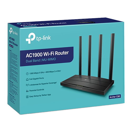 Router Wi-Fi 5, Archer C80 Beamforming OneMesh AC1900 – TP-Link ArcherC80