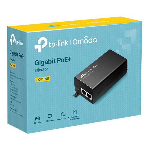 Injector PoE+, 2 x RJ45 Gigabit, 30W – TP-Link Omada POE160S