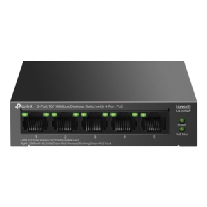 Switch LiteWave, 4 x RJ45 10/100Mbps PoE, 1 x RJ45 10/100 Mbps, Unmanaged – TP-Link LS105LP
