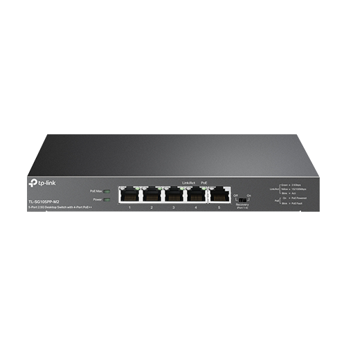 Switch 4 x RJ45 2.5G PoE, 1 x RJ45 2.5G, Unmanaged – TP-Link TL-SG105PP-M2