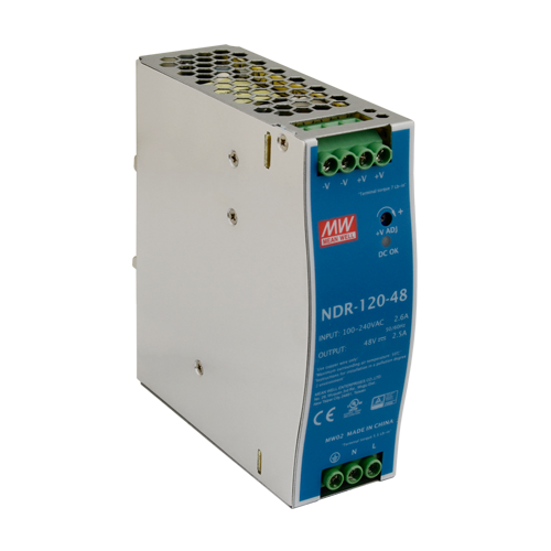 Sursa de alimentare in comutatie, 48V/2.5A, 120W, sina DIN – MEAN WELL NDR-120-48