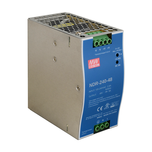 Sursa de alimentare in comutatie, 48V/5A, 240W, sina DIN – MEAN WELL NDR-240-48