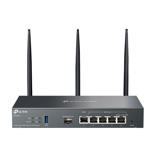 Router VPN, Wi-Fi 6, AX3000, 1 x SFP Gigabit, 5 x RJ45 Gigabit, 1 x USB – TP-Link Omada ER706W