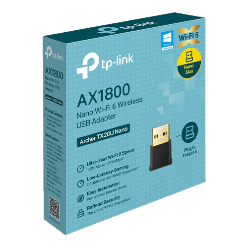Adaptor USB wireless TP-LINK Archer TX20U Nano AX1800 Nano Wi-Fi 6 – TP-LINK ArcherTX20UNano