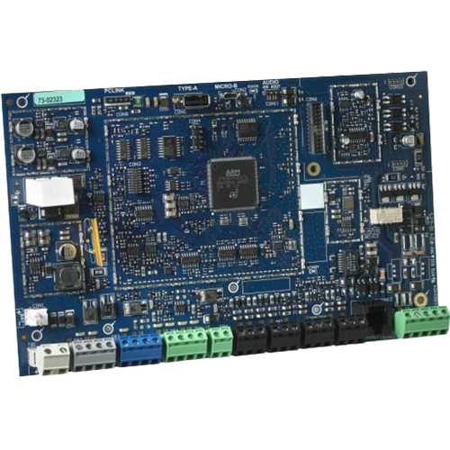 Placa centrala SERIA PRO, 8 zone extensibila la 32 zone fir/radio, 4 partitii – DSC HS3032PCBEN