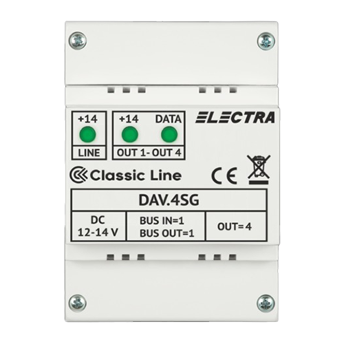 Doza derivatie video DAV.4SG Classic 4 iesiri – ELECTRA DAV.4SG
