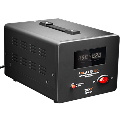 Regulator de tensiune cu servomotor, 1000VA, tensiune la intrare 150-260V, delay 6-180s AVR-POLARIS-1000VA