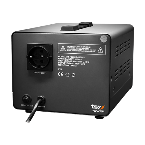 Regulator de tensiune cu servomotor, 1000VA, tensiune la intrare 150-260V, delay 6-180s AVR-POLARIS-1000VA