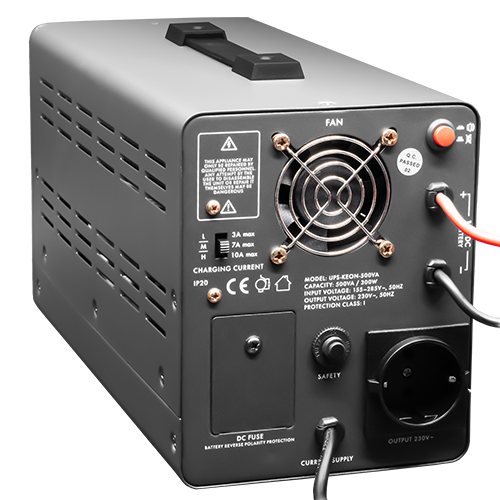 UPS 500VA(fara baterie inclusa), repornire automata, afisaj LCD, protectii multiple, Input AC 155-285V UPS-KEON-500VA