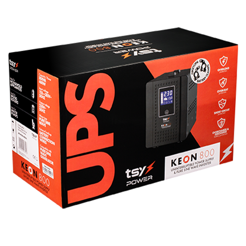 UPS 800VA(fara baterie inclusa), repornire automata, afisaj LCD, protectii multiple, Input AC 155-285V UPS-KEON-800VA
