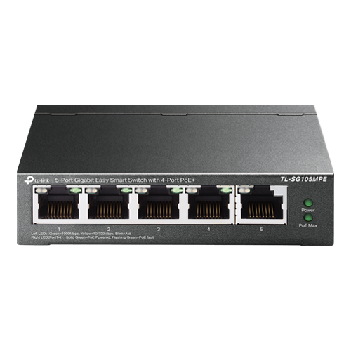 Switch Easy Smart, 4 x RJ45 1G PoE, 1 x RJ45 1G, Managed – TP-Link TL-SG105MPE