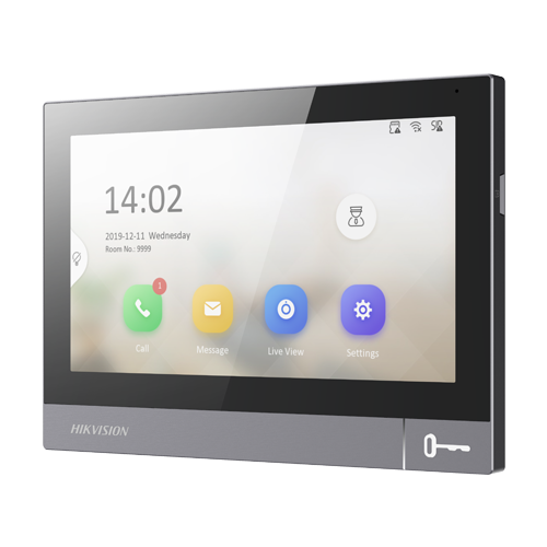 Monitor videointerfon TCP/IP, IPS LCD 7 inch touch screen, Wi-Fi, PoE, Alarma IN – HIKVISION DS-KH8381-WTE1