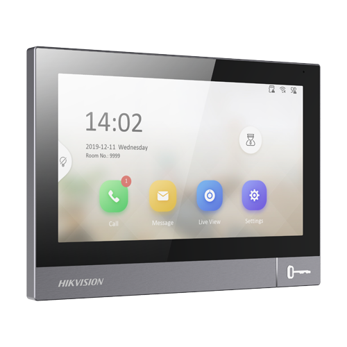 Monitor videointerfon TCP/IP, IPS LCD 7 inch touch screen, Wi-Fi, PoE, Alarma IN – HIKVISION DS-KH8381-WTE1