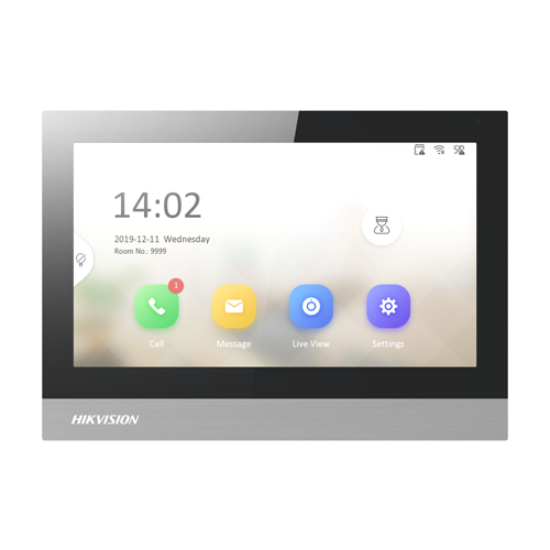 Monitor videointerfon TCP/IP, TFT 7 inch touch screen, Wi-Fi, PoE, Alarma IN – HIKVISION DS-KH8380-WTE1