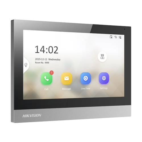 Monitor videointerfon TCP/IP, TFT 7 inch touch screen, Wi-Fi, PoE, Alarma IN – HIKVISION DS-KH8380-WTE1