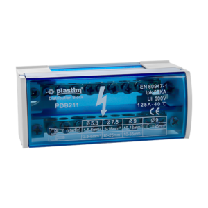 Bloc de distributie electrica, 2×11 poli, 125A – Plastim PDB211