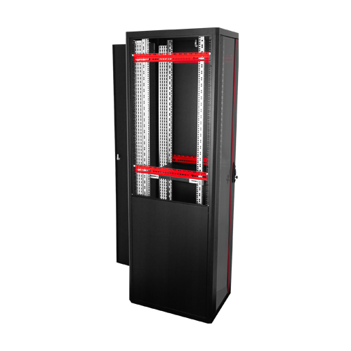 Rack de podea PRO SERIES 42U 19” 600×800, capacitate 1000 kg, RAL 9005, asamblat ASY-42U-6080PRO