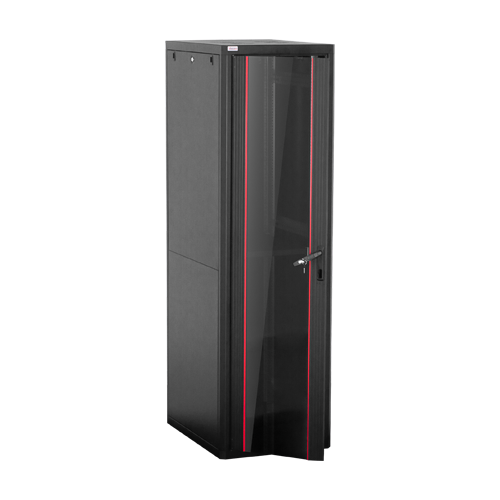 Rack de podea PRO SERIES 42U 19” 600×800, capacitate 1000 kg, RAL 9005, asamblat ASY-42U-6080PRO