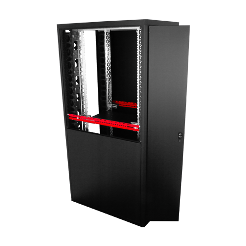Rack de podea PRO SERIES 42U 19” 800×1000, capacitate 1000 kg, RAL 9005, asamblat ASY-42U-80100PRO