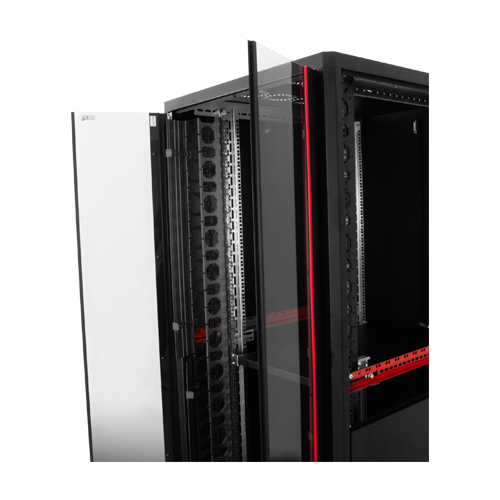Rack de podea PRO SERIES 42U 19” 800×1000, capacitate 1000 kg, RAL 9005, asamblat ASY-42U-80100PRO