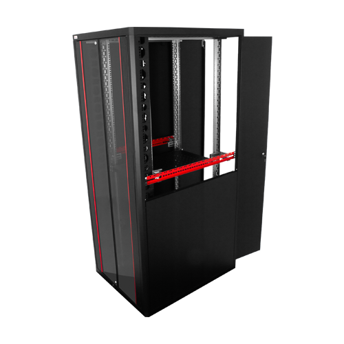 Rack de podea PRO SERIES 42U 19” 800×1000, capacitate 1000 kg, RAL 9005, asamblat ASY-42U-80100PRO