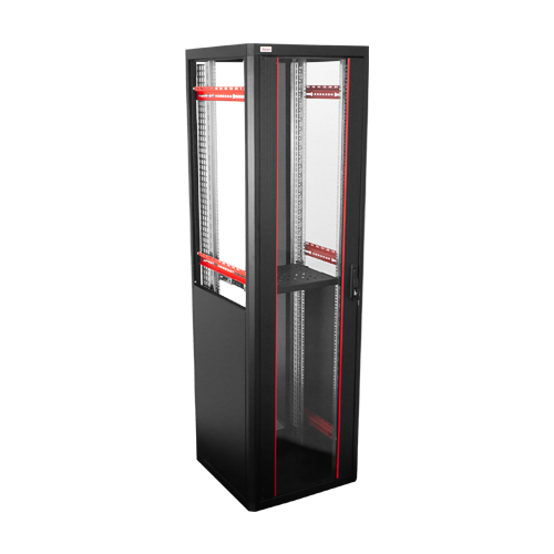 Rack de podea PRO SERIES 47U 19” 600×600, capacitate 1000 kg, RAL 9005, asamblat ASY-47U-6060PRO