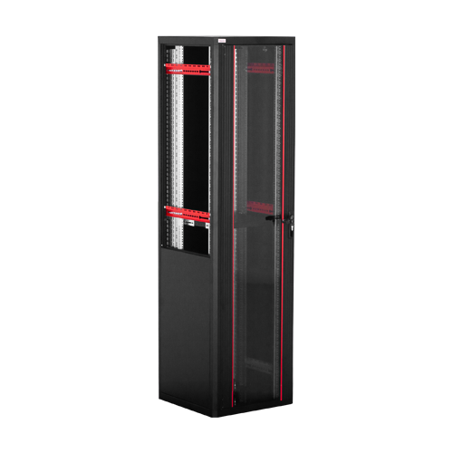 Rack de podea PRO SERIES 47U 19” 600×600, capacitate 1000 kg, RAL 9005, asamblat ASY-47U-6060PRO